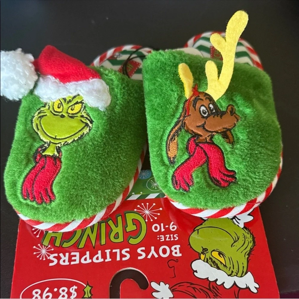 Grinch Kids Slippers - Green